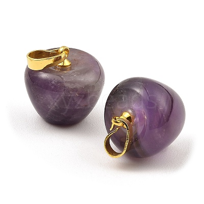 Natural & Synthetic Mixed Gemstone Teacher Apple Charms G-Z022-02-1