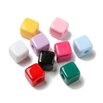 Opaque Acrylic Beads X-PACR-C006-19-1