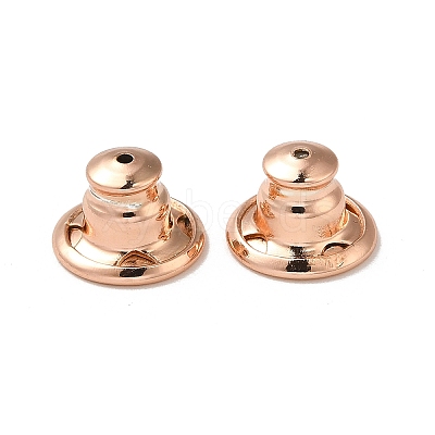 Rack Plating Brass Ear Nuts X-KK-G480-06RG-1