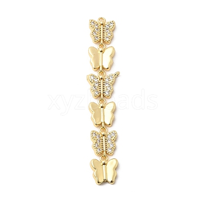 Brass Micro Pave Cubic Zirconia Big Pendants KK-C164-01E-G-1