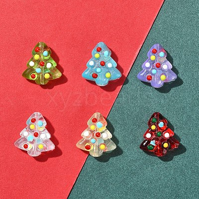 6Pcs Handmade Bumpy Glass Beads Strands LAMP-FS0001-16A-1