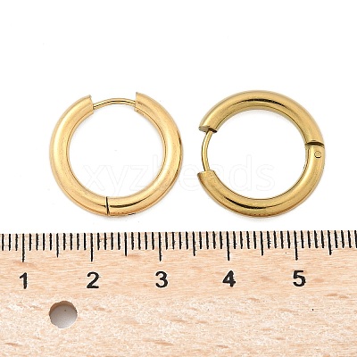Ion Plating(IP) 304 Stainless Steel Huggie Hoop Earrings EJEW-F111-20mm-G-1
