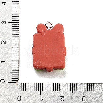 Christmas Theme Opaque Resin Pendants RESI-F054-B07-1