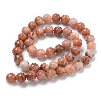 Natural Pink Aventurine Beads Strands G-P257-05-8mm-1
