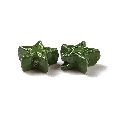 Spray Painted Alloy Beads PALLOY-K001-02D-1