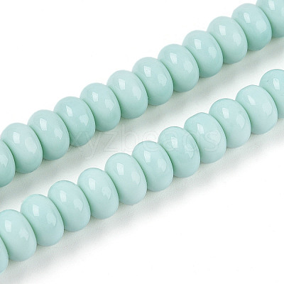 Opaque Spray Painted Glass Beads GLAA-ZX008-8mm-18A-1