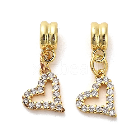 Rack Plating Brass Micro Pave Cubic Zirconia Charms KK-S398-09A-1