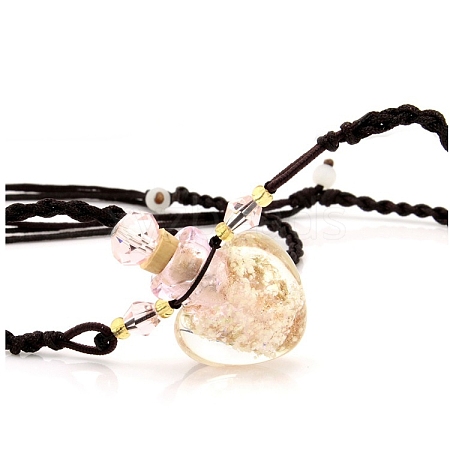 Lampwork Perfume Bottle Necklaces with Ropes PW-WG33753-11-1