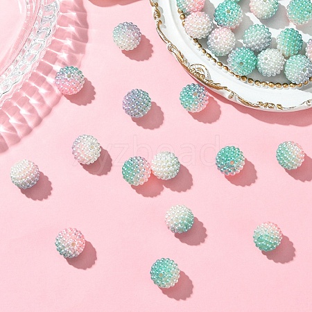 30Pcs Imitation Pearl Acrylic Beads OACR-YW0002-30F-1