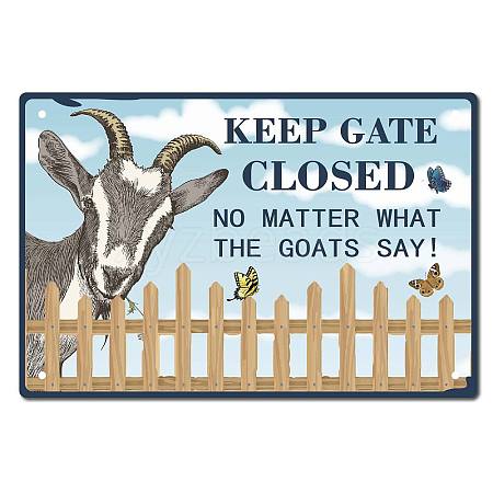 Rectangle with Word Vintage Metal Iron Sign Poster AJEW-WH0157-262-1