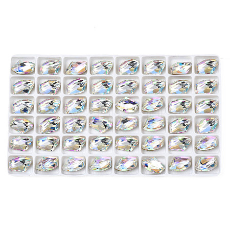 48Pcs Glass Rhinestone Cabochons MRMJ-N029-03-13-1