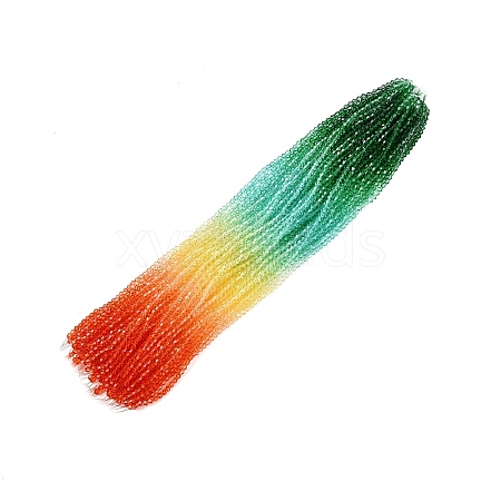 Gradient Color Baking Paint Glass Bead Strands X1-DGLA-A039-T6mm-A013-1