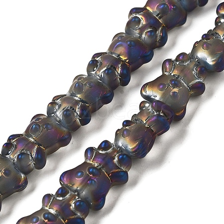 Electroplate Glass Beads Strands EGLA-Q127-A02-01F-1