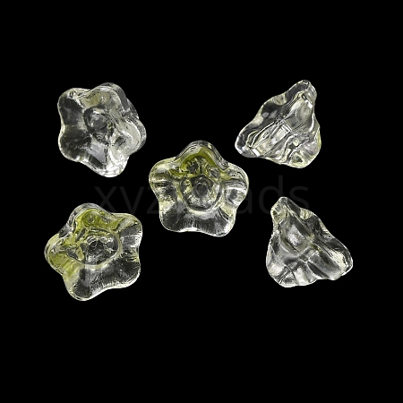 Baking Paint Transparent Glass Beads GLAA-T025-81C-07-1
