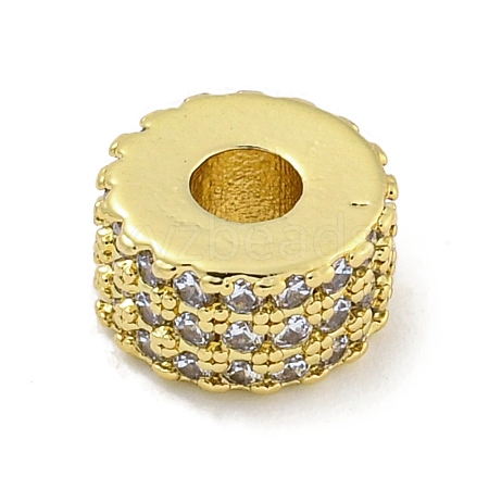 Rack Plating Brass with Cubic Zirconia Beads KK-B091-04B-04G-1