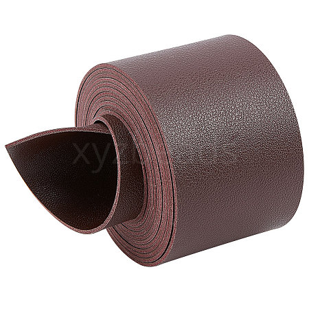 2M Flat Double Face Lychee Pattern Imitation Leather Band LC-WH0010-01C-02-1