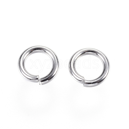 304 Stainless Steel Open Jump Rings X-STAS-D448-093P-8mm-1