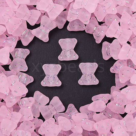 Frosted Transparent Acrylic Beads X1-OACR-P029-20B-01-1