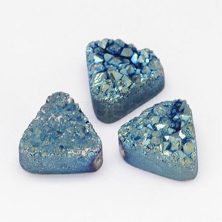 Electroplated Natural Druzy Quartz Crystal Beads G-G888-04A-1