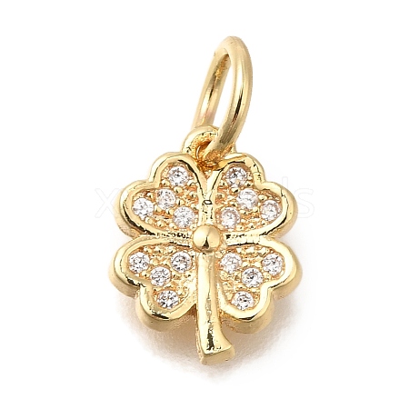 Brass Micro Pave Cubic Zirconia Pendants KK-Q001-12G-1