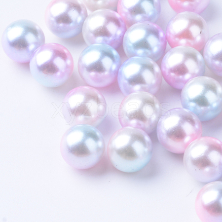 Rainbow Acrylic Imitation Pearl Beads OACR-R065-3mm-A01-1
