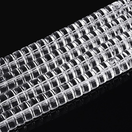 Transparent Glass Beads Strands GLAA-N026-4x8mm-T06-1