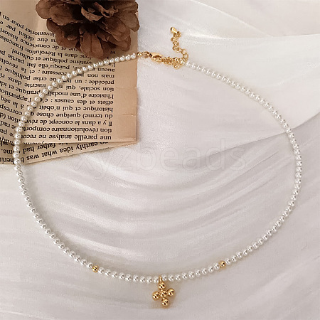 Imitation Pearl Beaded Necklaces ER0665-2-1