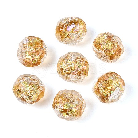 Handmade Foil Glass Beads Strands FOIL-N033-03D-1