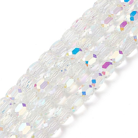 Electroplate Opaque Glass Beads GLAA-F108-10A-18-1