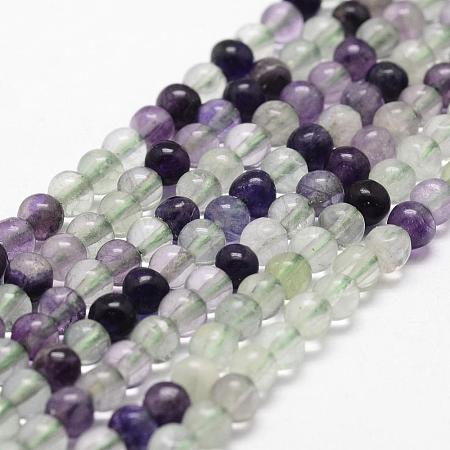 Natural Fluorite Bead Strands G-D840-56-4mm-AB+-1