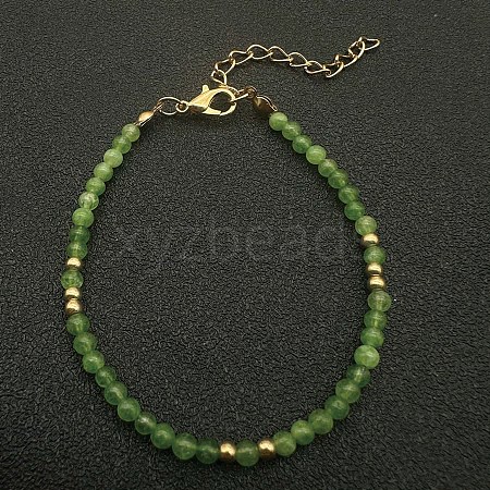 Elegant Natural Peridot Bead Beaded Bracelets ZL0377-1-1