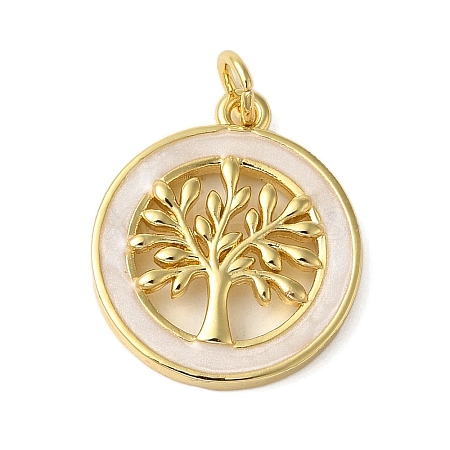 Rack Plating Brass Enamel Pendants KK-P279-20G-1