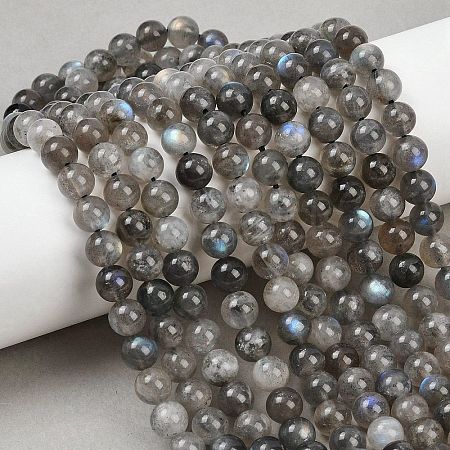 Natural Labradorite Beads Strands G-Z133-A01-7mm-02-1