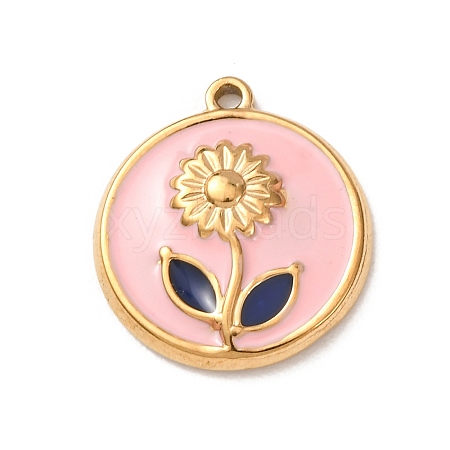 304 Stainless Steel Enamel Pendants SA-CBA46B2-01G-1