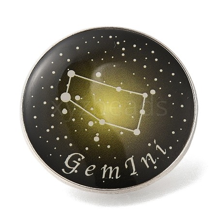 Twelve Constellation Creative Alloy Badges Constellation Brooches JEWB-S033-01P-C-1