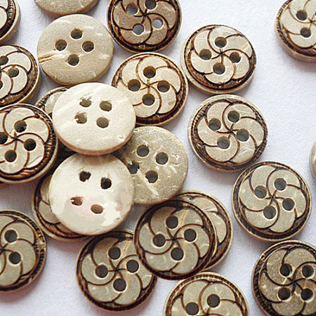 Art Buttons in Round Shape with 4-Hole for Kids NNA0YWY-1