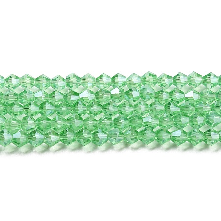 Transparent Electroplate Glass Beads Strands LS-EGLA-A039-T4mm-A24-1