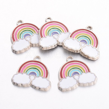 Alloy Enamel Pendants X-EA214Y-1