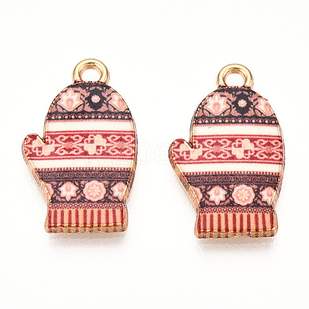 Winter Theme Alloy Printed Pendants PALLOY-D581-01E-1