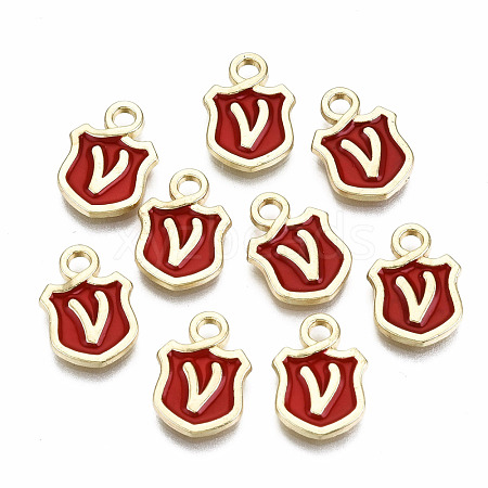 Alloy Enamel Charms ENAM-T012-03V-RS-1