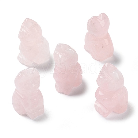 Natural Rose Quartz Carved Healing Figurines G-B062-04E-1