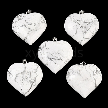 Natural Howlite Pendants GG-K002-04B-1