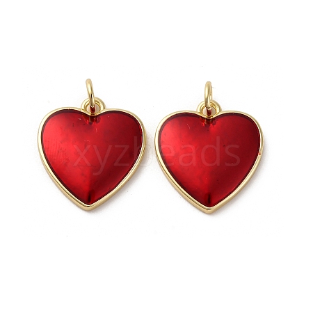 Brass Enamel Pendants KK-S525-11G-B-1