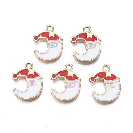 Rack Plating Alloy Enamel Pendants ENAM-N055-121-1