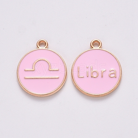Alloy Enamel Pendants X-ENAM-S124-01B-09K-1