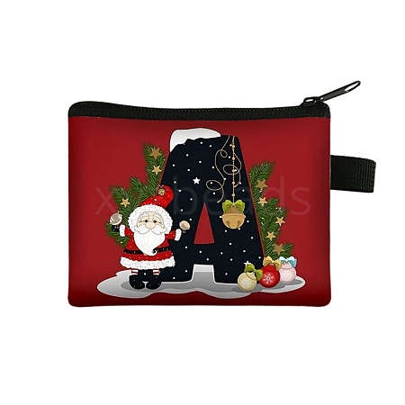 Christmat Letter Printed Polyester Wallets with Zipper PW-WGB27ED-01-1