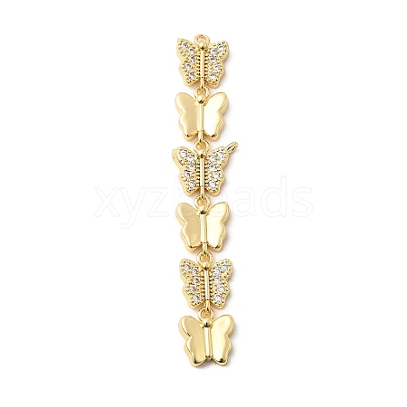 Brass Micro Pave Cubic Zirconia Big Pendants KK-C164-01E-G-1