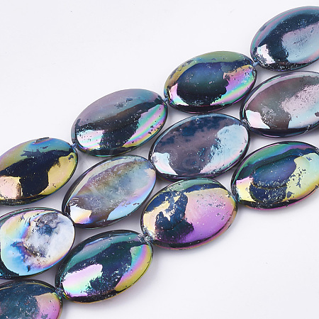 AB Color Freshwater Shell Beads Strands X-SHEL-S274-39A-1