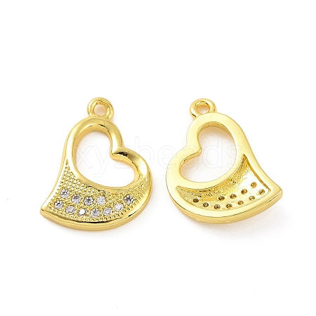 Brass Micro Pave Cubic Zirconia Charms KK-E068-VF182-1