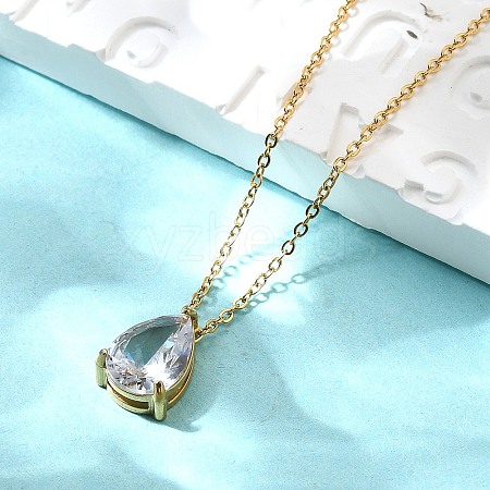 304 Stainless Steel Necklaces NJEW-R022-01G-04-1